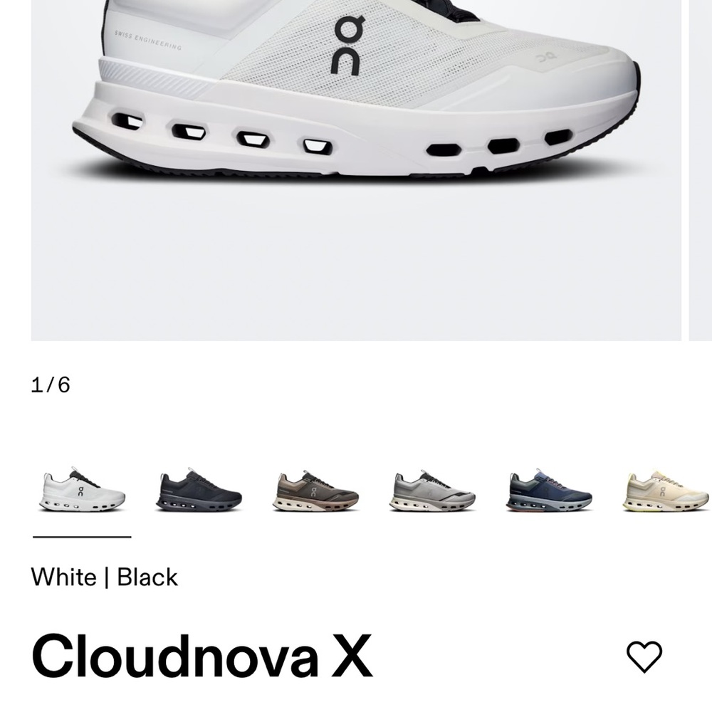 On Cloudnova X Women's Sneakers - White and Black